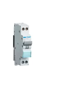 Hager mln506a disyuntor 1p n 1 polo neutro 6a 6 ka curva c 1 modul0 din